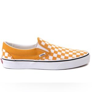 Yellow checkered vans women’s size 9, men’s size 7.5
